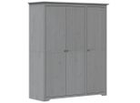 Vidaxl Armadio Bodo Grigio 146X53,5X173 Cm In Legno Di Pino Massiccio
