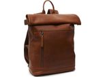 The Chesterfield Brand Pelle Zaino Per Il Tempo Libero Zaino Con Scomparto Per Laptop Mazara Backpack 12L Cognac Marrone Chiaro