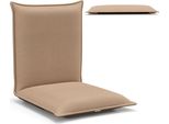 Sedia Da Pavimento Costway Con Schienale Regolabile A 6 Livelli, Sedia Da Pavimento Imbottita, Sedia Da Gioco, Lettino Relax, Divano Pigro, Portata 150 Kg, Sedia Da Meditazione Beige