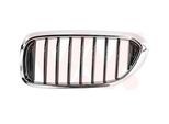 Van Wezel 0550515 Griglia Radiatore Griglia Anteriore Per Bmw 5 Touring (G31) Sinistra Nero Cromato/Nero