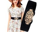 B&J Cintura Elastica Da Donna Carcani Nero Taglia Unica