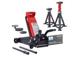 Martinetto Di Manovra Arebos 3T Con Pedale + 2 Cavalletti E Supporti Per Martinetto