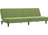 Vidaxl Divano Letto 2 Posti In Velluto Verde Chiaro