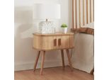 Comodino 'Nordkapp' Con 2 Ante 48 X 30 X 45 Cm Legno Di Bambù