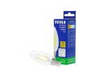 Tesla - Lampadina Led Filament Retro Candela E14, 2,5W, 230V, 250Lm,25 000H, 2700K Bianco Caldo, 360Deg, Trasparente