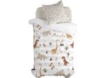 Set Copripiumino Happyfriday Moshi Moshi Dino Family Colorful Materasso Singolo 2 Pezzi