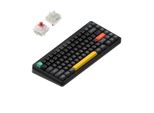Tastiera Meccanica Senza Fili Nuphy Halo75 V2, Qwerty Usa, Bluetooth 5.1 / 2,4 Ghz, Interruttore Trasparente Rosso Silenzioso Nero Ossidiana