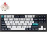 Tastiera Meccanica Senza Fili Keychron Q3 Max Qmk/Via, Qwerty Us, Manopola, Nero Carbone / Rosso Gateron Jupiter Q3M-M1