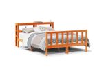 Vidaxl Struttura Letto Con Testiera Senza Materasso Wax Brown 150X200 Cm