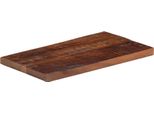Vidaxl Piano D'appoggio 60X30X2,5 Cm Rettangolare In Legno Massiccio Antico