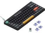 Tastiera Meccanica Sottile Senza Fili Nuphy Air75 V2, Led Rgb, Qwerty Us, Nero Basalto, Interruttore Glicine