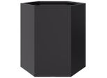 Vidaxl Fioriera Nera Esagonale 46X40X45 In Acciaio