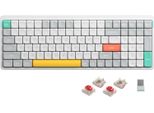 Nuphy Air96 V2 Tastiera Meccanica Sottile Senza Fili, Qwerty Usa, Interruttore Bianco Ionico Rosso