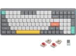 Nuphy Air96 V2 Tastiera Meccanica Sottile Senza Fili, Qwerty Usa, Grigio Lunare, Interruttore Rosso