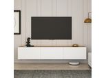 Skye Decor, West - Bianco, Pino Atlantico, Mobili Tv, Bianco, 150 X 30 X 32 Cm