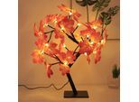 Luci Dell'albero Delle Foglie D'acero, 45Cm Decorazione Autunnale Con 24 Led, Luce Dell'albero Delle Foglie D'acero Da Scrivania Per La Decorazione Interna Di Natale Del Ringraziamento