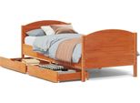 Vidaxl Letto In Legno Massiccio Senza Materasso Cera Marrone 100X200 Legno Di Pino