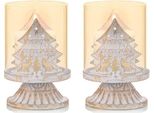 Set Di 2 Candelieri Vintage In Metallo Per Candele A Colonna, Portacandele A Uragano, Decorazione Per La Tavola Di Natale, Albero, Ecc