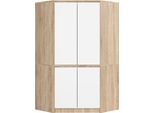 Akord Armadio Angolare 4 Ante Rovere Sonoma/Bianco 100X50X180 Cm