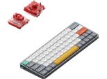 Nuphy Air60 V2 Tastiera Meccanica Sottile Senza Fili, Qwerty Usa, Bluetooth 5.1 / 2,4 Ghz, Interruttore Cowberry Grigio Lunare