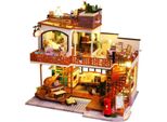 Habarri | Casa In Miniatura - Diy Casa Delle Bambole - Casa In Legno Con Mobili E Illuminazione A Led - Regalo Per Bambini - Villa Retrò