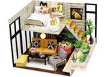 Habarri | Casa In Miniatura - Diy Casa Delle Bambole - Casa In Legno Con Mobili E Illuminazione A Led - Regalo Per Bambini - Hygge Danese
