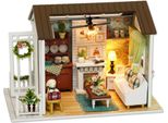 Habarri | Casa In Miniatura - Diy Casa Delle Bambole - Casa In Legno Con Mobili E Illuminazione A Led - Regalo Per Bambini - Casa In Campagna