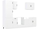 Vidaxl Set Di Mobili Da Cucina 7 Pezzi Kalmar In Legno Bianco