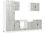 Vidaxl Set Di Armadietti Da Cucina 7 Pezzi Porto Grey Sonoma In Materiale Ligneo