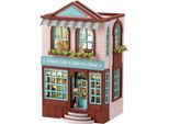 Habarri | Casa In Miniatura - Diy Casa Delle Bambole - Casa In Legno Con Mobili E Illuminazione A Led - Regalo Per Bambini - Sweet Blues