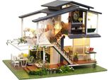 Habarri | Casa In Miniatura - Diy Casa Delle Bambole - Casa In Legno Con Mobili E Illuminazione A Led - Regalo Per Bambini - Villa Alle Bahamas