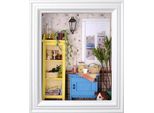 Habarri | Casa In Miniatura - Diy Casa Delle Bambole - Casa In Legno Con Mobili E Illuminazione A Led - Regalo Per Bambini - Alba Calda