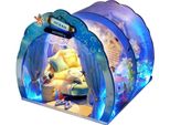 Habarri | Casa In Miniatura - Diy Casa Delle Bambole - Casa In Legno Con Mobili E Illuminazione A Led - Regalo Per Bambini - Il Mondo Delle Sirene