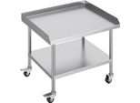 Tavolo Da Lavoro In Acciaio Inox - Tavolo Da Preparazione 762X914 Mm - Tavolo Mobile Commerciale Per La Ristorazione - Postazione Di Lavoro In Cucina Di Alta Qualità - Uso Versatile