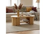 Tavolino In Mdf Con Effetto Melaminico Legno Beige - Oviala Molly