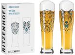 Ritzenhoff Weizenbierglas 2Er Set Brauchzeit Weizen 027 028, Andreas Preis F25, Kristallglas, 646 Ml, 3481015
