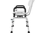 Sedia Da Doccia, Girevole A 360°, Portata 180 Kg, Bianca