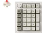 Keychron Q0 Max Qmk Tastiera Meccanica Senza Fili / Tastierino Numerico, Qwerty Us, Manopola, Guscio Bianco, Gateron Jupiter Red Q0M-P1