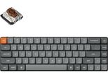 Tastiera Meccanica Senza Fili Keychron K7 Max Qmk/Via, Led Rgb, Hot-Swap, Qwerty Us, Gateron Mechanical Brown K7M-H3