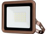 Rev Proiettore Led Eco+, 20W, 6500K, 1700Lm, Bianco Freddo, IP65, Bronzo