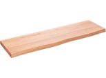 Syfax™ Ripiano Muro Marrone 100X30X(2-4) Cm Massello Rovere Trattato