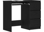 Vidaxl Scrivania Look Rovere Nero 90X45X76 Cm Materiale A Base Di Legno