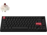 Tastiera Meccanica Senza Fili Keychron Q1 Max Qmk/Via, Qwerty Us, Rgb, Hot-Swap, Manopola, Nero Carbone, Marrone Gateron Jupiter Q1M-M3S