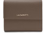 Lazarotti Pelle Portafoglio Bologna Leather Wallet With 8 Card Slots Taupe Marrone