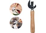 Apriscatole Con Manico In Legno, Apriscatole In Acciaio Inox, Pratico Apriscatole Per Birra