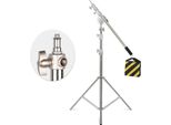 Treppiede Da Studio Fotografico In Acciaio Inox, Altezza Regolabile 106-249 Cm, Design Leggero, Kit In Acciaio Inox