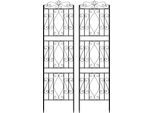Traliccio Da Giardino In Metallo, Design Elegante, Facile Da Montare, Nero
