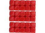 30Pcs 16Mm Vuoto Dadi Set Plastica Arrotondata 6 Lati Dadi Per Gioco Partito Divertimento Fai Da Te Adesivi Matematica Rosso