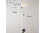 Applique, Stile Moderno, Lampadina Led, Materiale Rame, Luce Calda, Stile C-Nero