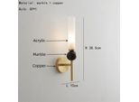 Applique, Stile Moderno, Lampadina Led, Materiale Rame, Luce Calda, Stile A-Oro